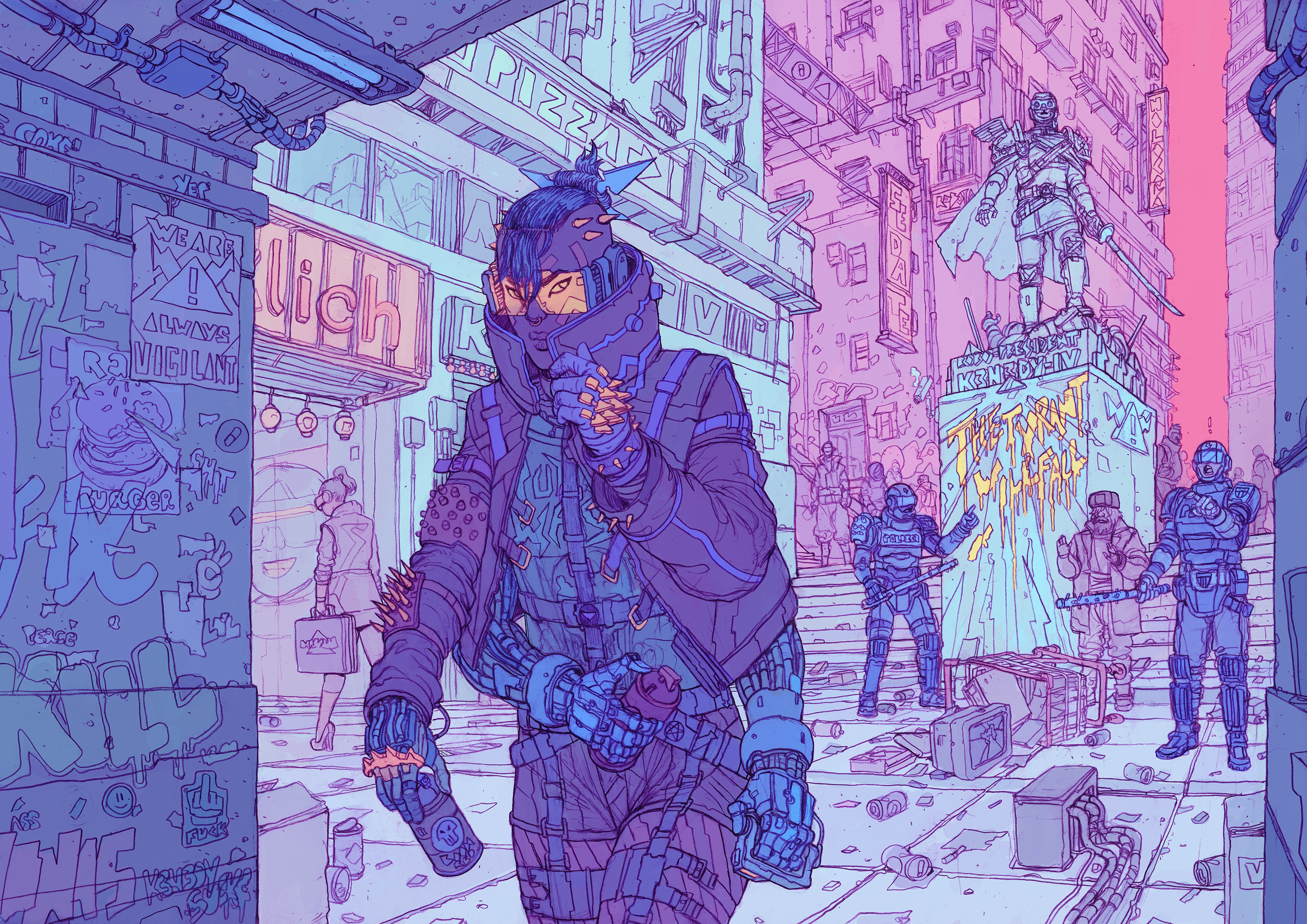 Illustration for article titled Cyberpunk 2077's Special Cover Art Is Very Nice